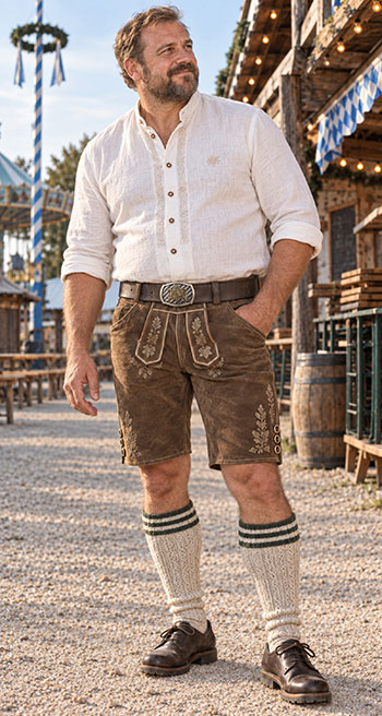 Mann im Trachtenoutfit
