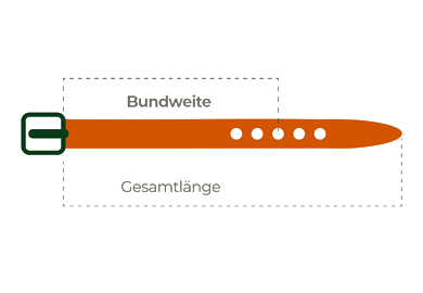 Abbildung G�rtel Orange als Icon mit Messlinien