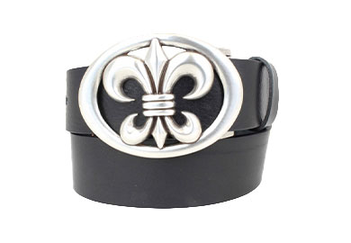 Schwarzer G�rtel mit metall Schnalle Ornament