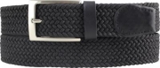 Hochwertiger Stretchg�rtel einfarbig mit echtem Leder 3,5cm