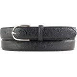 Damen-G�rtel aus gemasertem Leder mit Steppnaht 2,5 cm silber