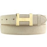 Designer-G�rtel HELEN aus Veloursleder mit goldener G�rtelschnalle 3,0 cm