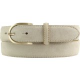 Dameng�rtel aus Veloursleder mit goldener G�rtelschnalle 3,0 cm