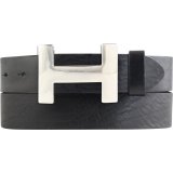 Designer-G�rtel HENRY aus Vollrindleder 4,0 cm Silber