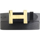 Designer-G�rtel HENRY aus Vollrindleder 4,0 cm Gold