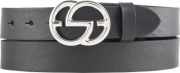 Designer-G�rtel EMIL aus Vollrindleder 3,0 cm Silber