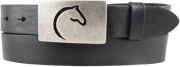 Kinderg�rtel f�r Reiter mit Pferdekopf-G�rtelschnalle aus Vollrindleder 3,0 cm