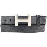 Designer-G�rtel HERMINE aus Vollrindleder Vintage 3,0 cm Silber