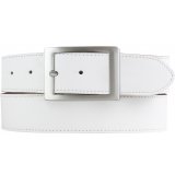 Weicher Herren-G�rtel aus Nappaleder mit Steppnaht Doppelschlie�e 4,0 cm