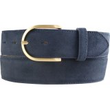 Dameng�rtel aus Veloursleder mit goldener G�rtelschlie�e 4,0 cm