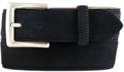 G�rtel aus Veloursleder mit altsilberner G�rtelschnalle 4,0 cm
