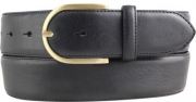 Jeansg�rtel aus Vollrindleder bombiert mit goldener G�rtelschlie�e 4,0 cm