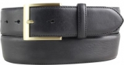 Jeansg�rtel aus Vollrindleder bombiert mit goldener G�rtelschlie�e 4,0 cm