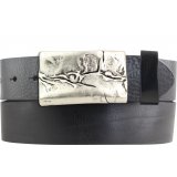 G�rtel aus Vollrindleder mit Crack-Schlie�e 4,0 cm