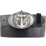 G�rtel aus Vollrindleder mit Anker-Schlie�e 4,0 cm