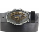 G�rtel aus Vollrindleder mit Motorrad-Schlie�e 4,0 cm