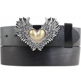 G�rtel aus Vollrindleder mit Herz-Schlie�e 4,0 cm