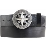 G�rtel aus Vollrindleder mit Kompass-Schlie�e 4,0 cm