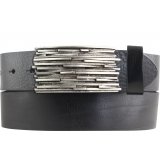 G�rtel aus Vollrindleder mit Stripes-Schlie�e 4,0 cm