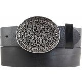 G�rtel aus Vollrindleder mit Flower Bling-Schlie�e 4,0 cm