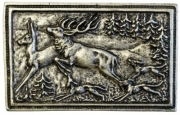 G�rtelschnalle Rennende Hirsche 4,0 cm
