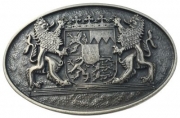 G�rtelschnalle Doppell�we mit Wappen 4,0 cm