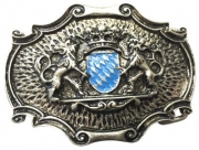 G�rtelschnalle L�wen mit Krone 4,0 cm