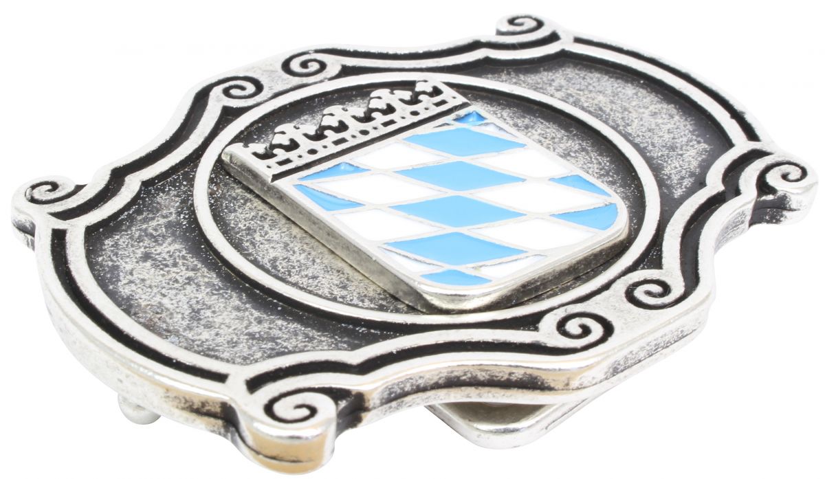 BELTINGER Gürtelschnalle Bayerisches Wappen 4,0cm - Massiv Für Tracht