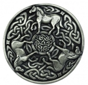 G�rtelschnalle Drei Pferde 4,0 cm
