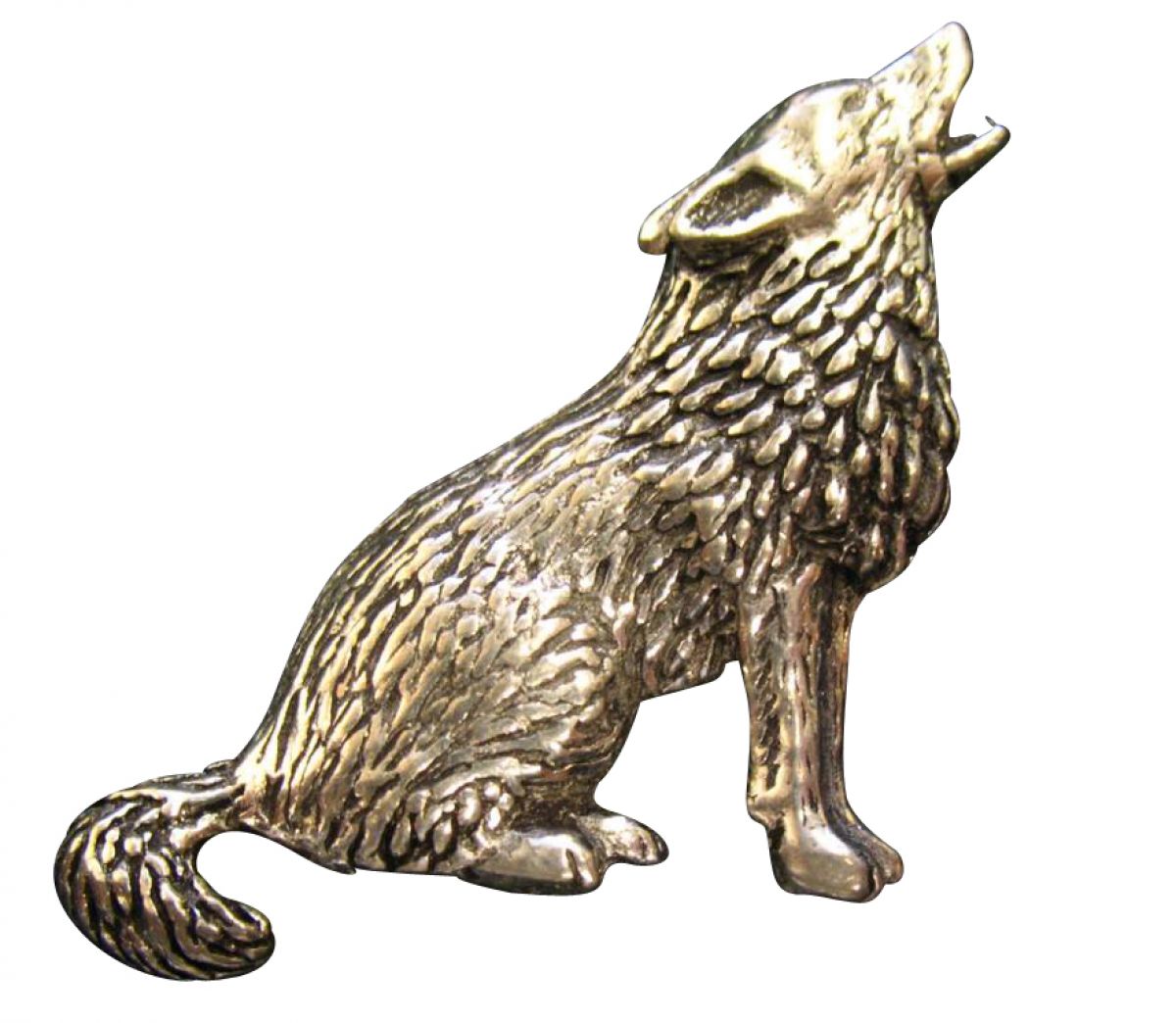 Ansteckpin Wolf heulend