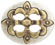 G�rtelschnalle Lilie bicolor 4,0 cm