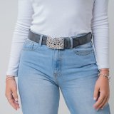 Ledergürtel Damen Rindleder 4 cm Knoten Gürtelschnalle Ledergürtel Damen Rindleder 4 cm Knoten Gürtelschnalle