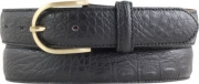 Ledergürtel Damen Vollrindleder 3cm schmal Krokoprägung Ledergürtel Damen Vollrindleder 3cm schmal Krokoprägung