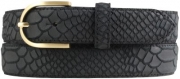 Ledergürtel Damen Echtleder 3 cm schmal Pythonprägung Ledergürtel Damen Echtleder 3 cm schmal Pythonprägung