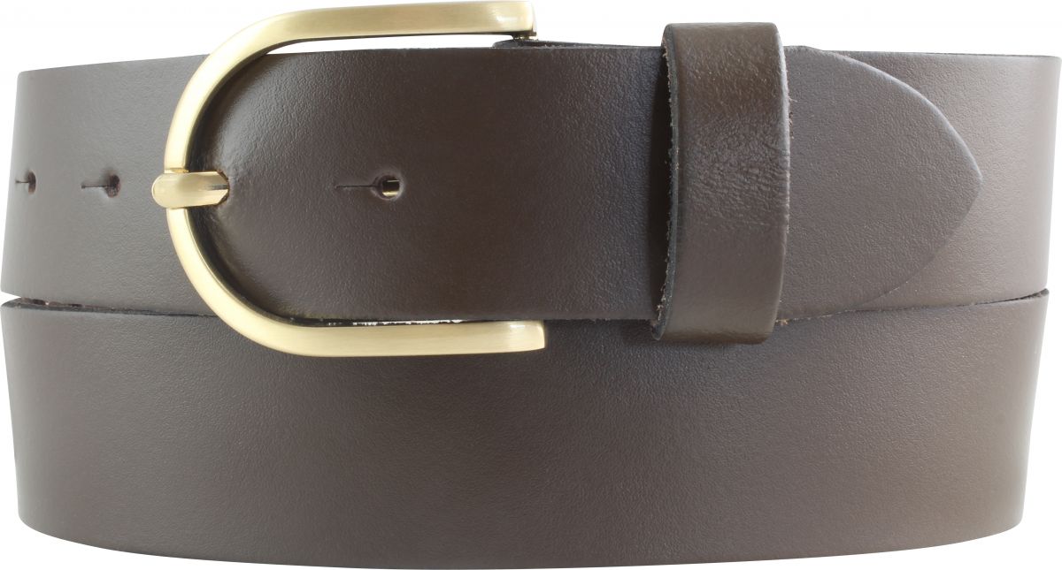 Dameng�rtel aus Spaltleder mit goldener G�rtelschlie�e 4,0 cm