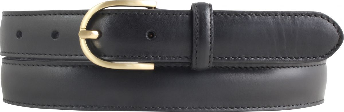 Dameng�rtel aus Vollrindleder bombiert 2,5 cm mit goldener G�rtelschnalle