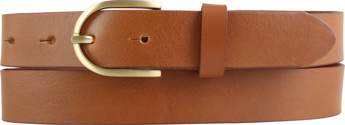 Dameng�rtel aus Vollrindleder mit goldener G�rtelschnalle 3,0 cm