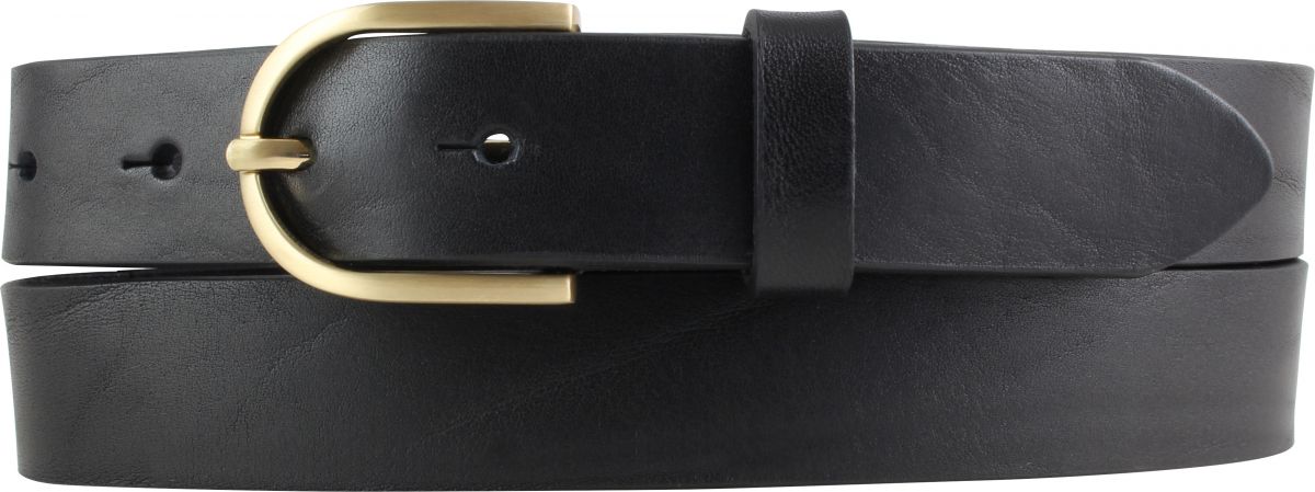 Dameng�rtel aus Vollrindleder mit goldener G�rtelschnalle 3,0 cm