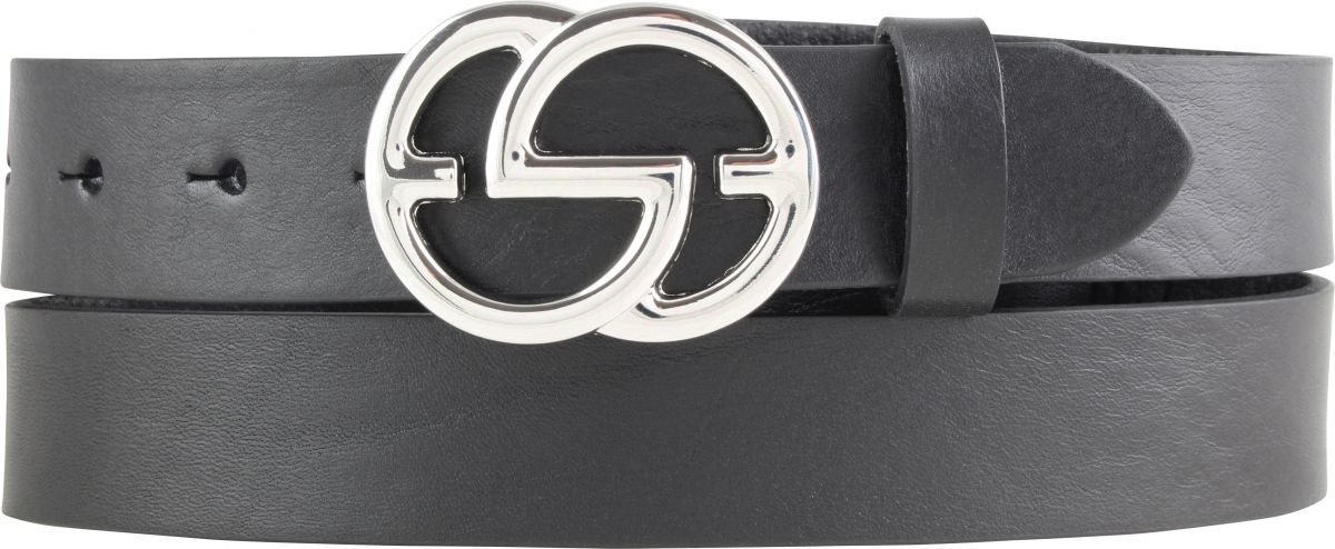 Designer-G�rtel EMIL aus Vollrindleder 3,0 cm Silber