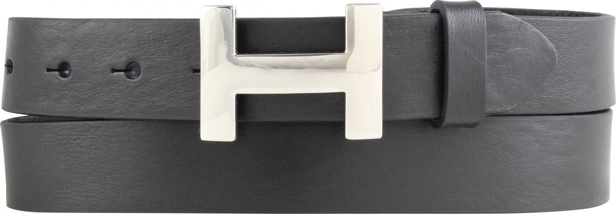 Designer-G�rtel HANNA aus Vollrindleder 3,0 cm Silber