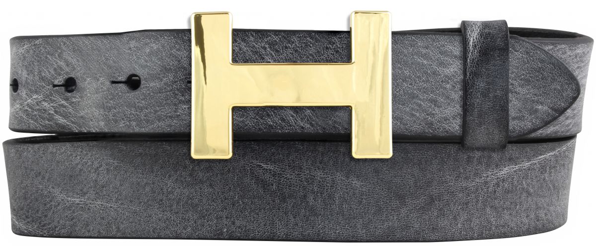 Designer-G�rtel HERMINE aus Vollrindleder Vintage 3,0 cm Gold