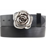 Ledergürtel Vollrindleder 4 cm Rose Gürtelschnalle Ledergürtel Vollrindleder 4 cm Rose Gürtelschnalle