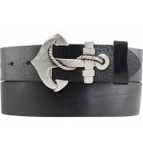 Ledergürtel Vollrindleder 4 cm Anker Gürtelschnalle Ledergürtel Vollrindleder 4 cm Anker Gürtelschnalle