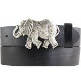 Ledergürtel Vollrindleder 4 cm Elefant Gürtelschnalle Ledergürtel Vollrindleder 4 cm Elefant Gürtelschnalle