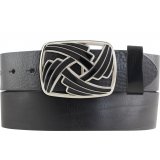 Ledergürtel Rindleder 4 cm Gürtelschnalle mit Emaille Ledergürtel Rindleder 4 cm Gürtelschnalle mit Emaille