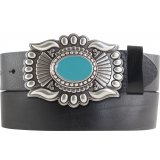 Ledergürtel Vollrindleder 4 cm Gürtelschnalle mit Stein Ledergürtel Vollrindleder 4 cm Gürtelschnalle mit Stein