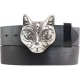 Ledergürtel Vollrindleder 4 cm Katze Gürtelschnalle Ledergürtel Vollrindleder 4 cm Katze Gürtelschnalle