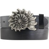 Ledergürtel Vollrindleder 4 cm Muschel Gürtelschnalle Ledergürtel Vollrindleder 4 cm Muschel Gürtelschnalle