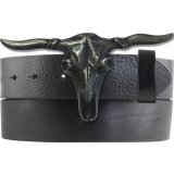 Ledergürtel Vollrindleder 4 cm Stier Gürtelschnalle Ledergürtel Vollrindleder 4 cm Stier Gürtelschnalle
