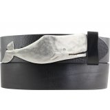 Ledergürtel Vollrindleder 4 cm Wal Gürtelschnalle Ledergürtel Vollrindleder 4 cm Wal Gürtelschnalle